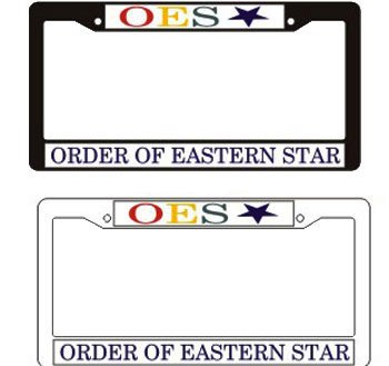 Order of The Eastern Star license frame plastic